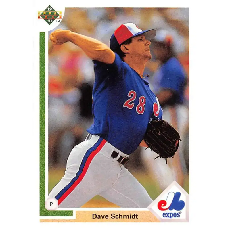 1991 Upper Deck #684 Dave Schmidt EX Excellent Montreal Expos Baseball Card - Baseball Card Single