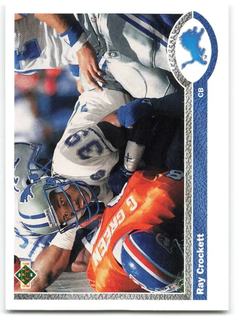 1991 Upper Deck #685 Ray Crockett NM-MT RC Rookie Detroit Lions Football Card - Football Card Single