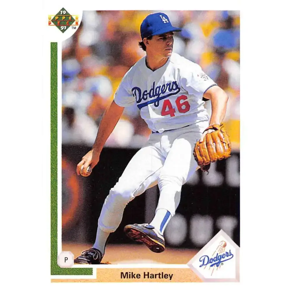 1991 Upper Deck #686 Mike Hartley EX Excellent Los Angeles Dodgers Baseball Card - Baseball Card Single