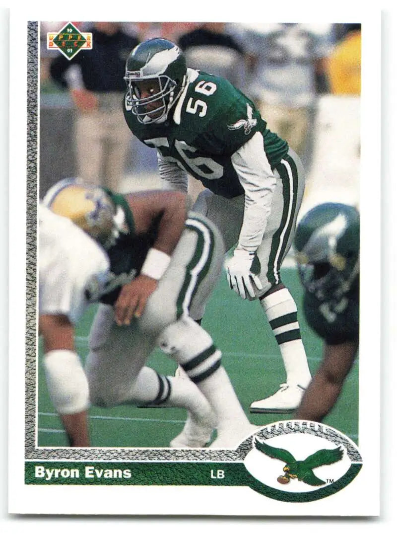 1991 Upper Deck #687 Byron Evans NM-MT Philadelphia Eagles Football Card - Football Card Single