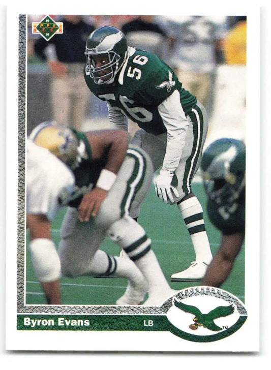 1991 Upper Deck #687 Byron Evans NM-MT Philadelphia Eagles Football Card - Football Card Single