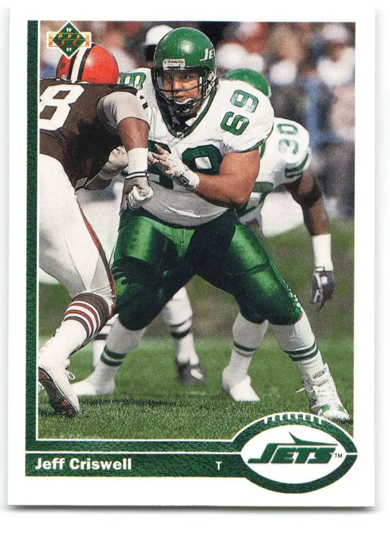 1991 Upper Deck #689 Jeff Criswell NM-MT New York Jets Football Card - Football Card Single