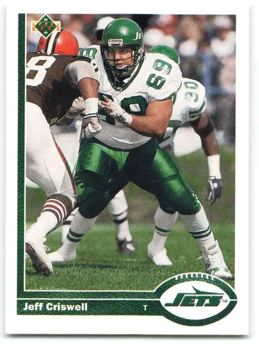 1991 Upper Deck #689 Jeff Criswell NM-MT New York Jets Football Card - Football Card Single