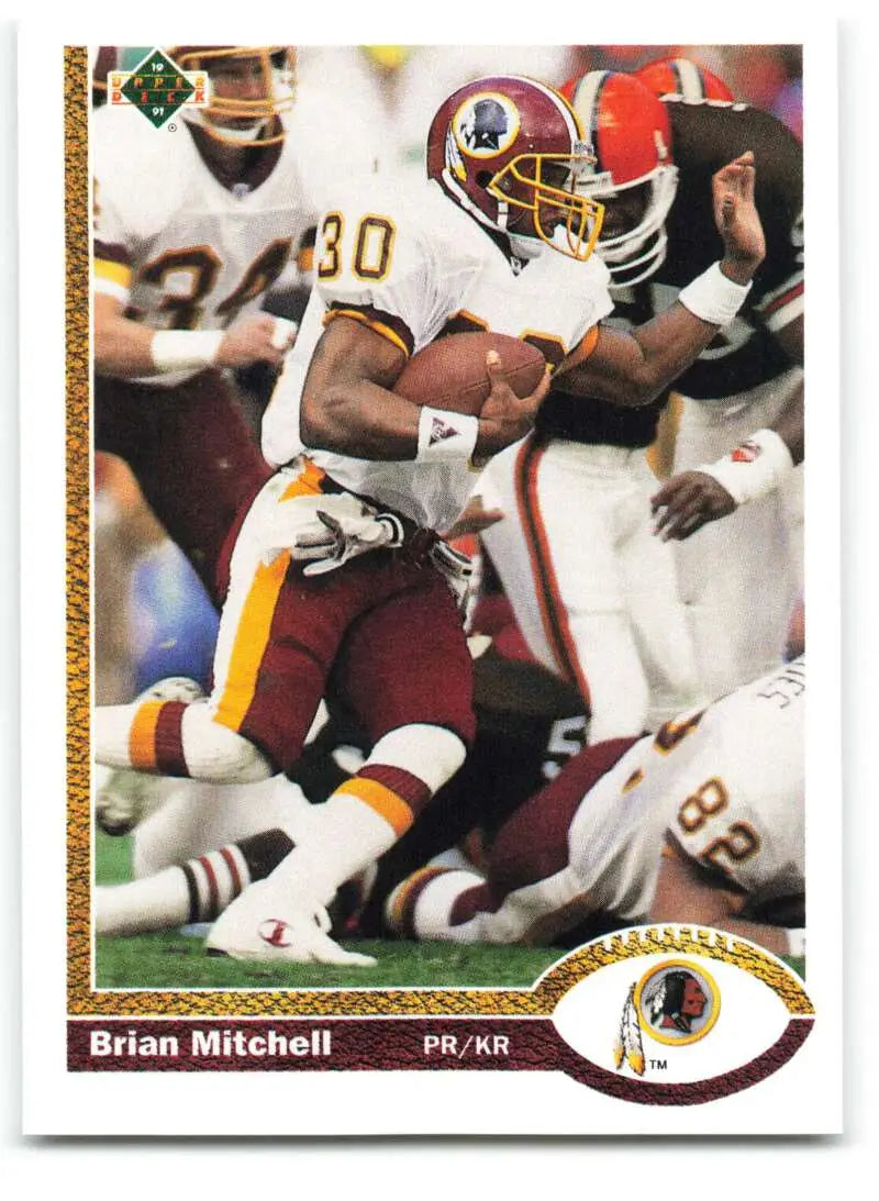 1991 Upper Deck #691 Brian Mitchell NM-MT Washington Redskins Football Card - Football Card Single