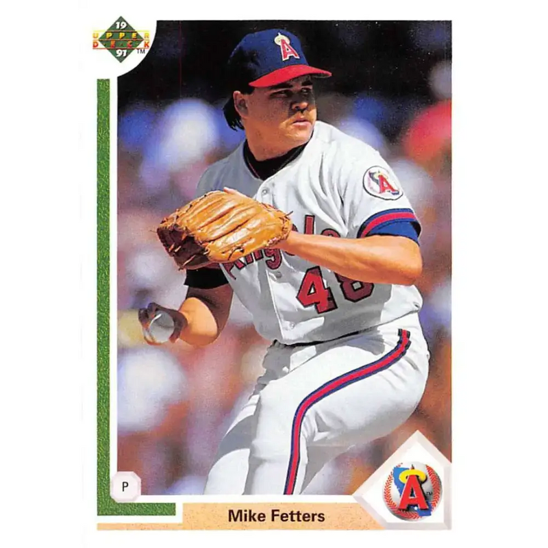 1991 Upper Deck #696 Mike Fetters EX Excellent California Angels Baseball Card - Baseball Card Single