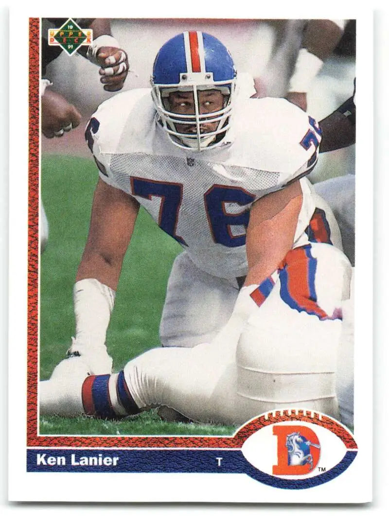 1991 Upper Deck #697 Ken Lanier NM-MT Denver Broncos Football Card - Football Card Single