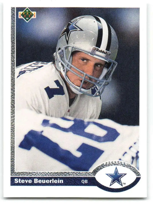 1991 Upper Deck #699 Steve Beuerlein NM-MT Dallas Cowboys Football Card - Football Card Single