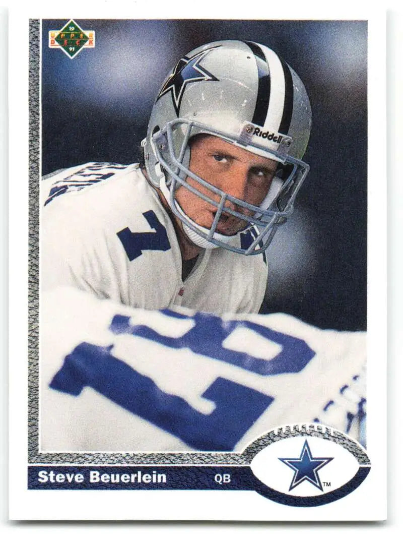 1991 Upper Deck #699 Steve Beuerlein NM-MT Dallas Cowboys Football Card - Football Card Single