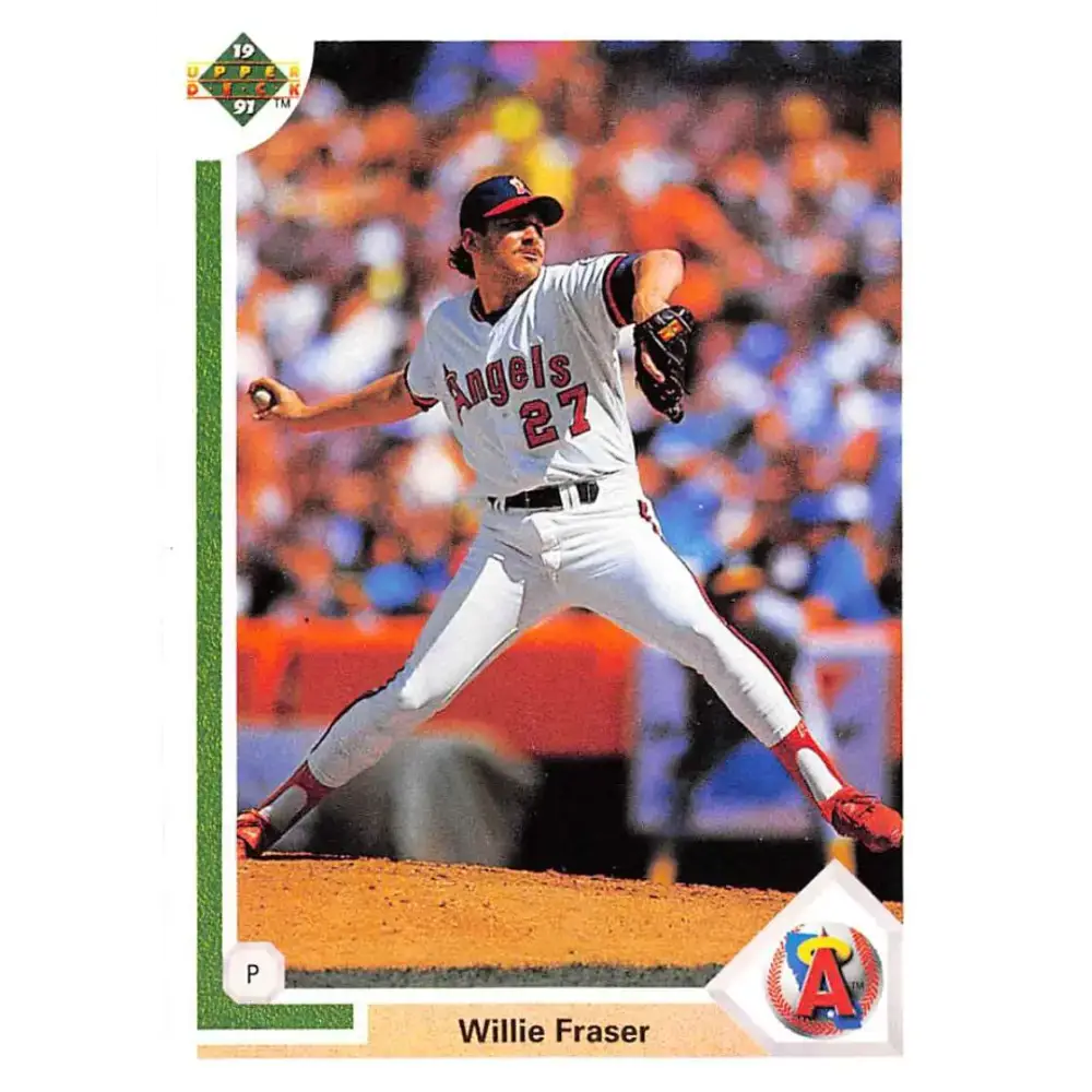 1991 Upper Deck #699 Willie Fraser EX Excellent California Angels Baseball Card - Baseball Card Single