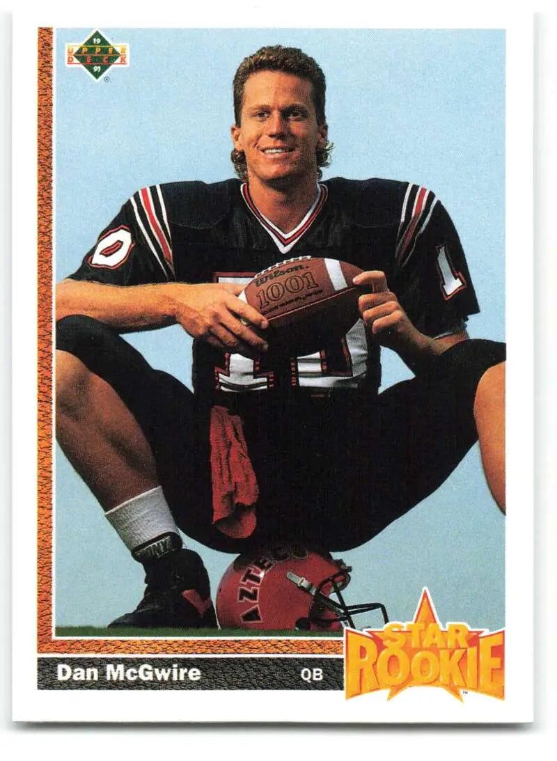 1991 Upper Deck #7 Dan McGwire NM-MT RC Rookie Seattle Seahawks Football Card - Football Card Single