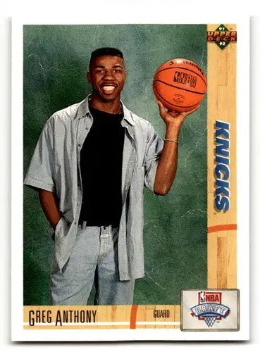 1991 Upper Deck #7 Greg Anthony New York Knicks Basketball Cards NM ID:55713 - Basketball Card Single