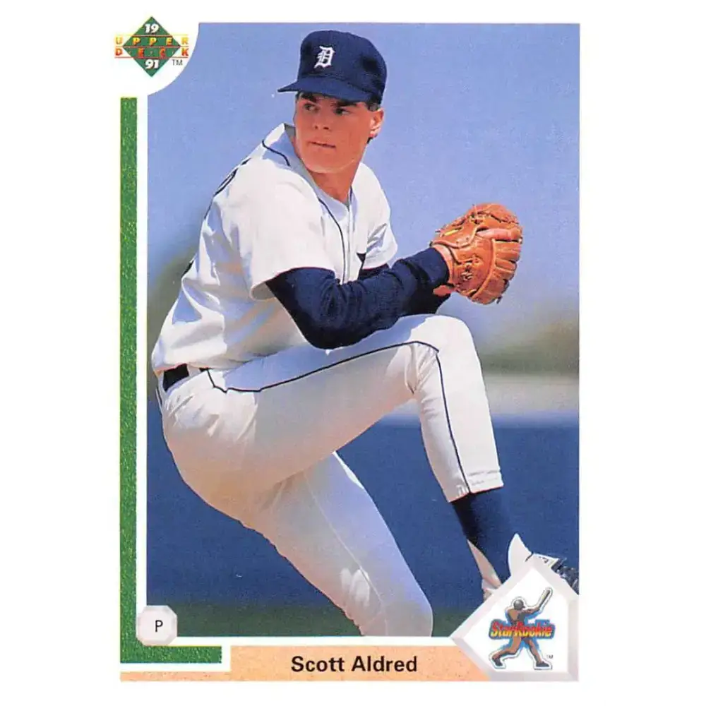 1991 Upper Deck #7 Scott Aldred EX Excellent Detroit Tigers Baseball Card - Baseball Card Single