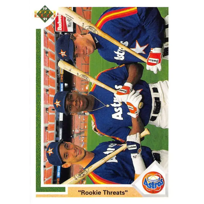 1991 Upper Deck #702 Luis Gonzalez/Karl Rhodes/Jeff Bagwell EX Excellent Houston Astros Baseball Card - Baseball Card