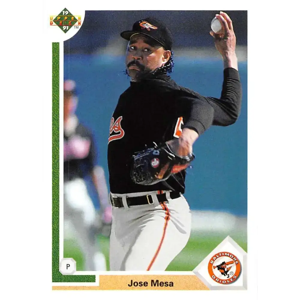 1991 Upper Deck #703 Jose Mesa EX Excellent Baltimore Orioles Baseball Card - Baseball Card Single