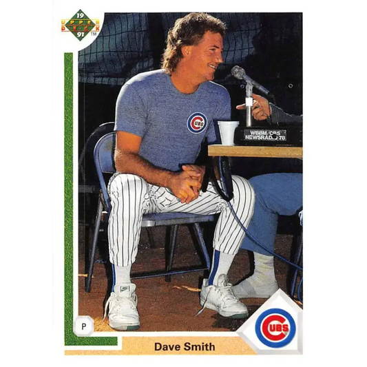 1991 Upper Deck #704 Dave Smith NM-MT Chicago Cubs Baseball Card - Baseball Card Single