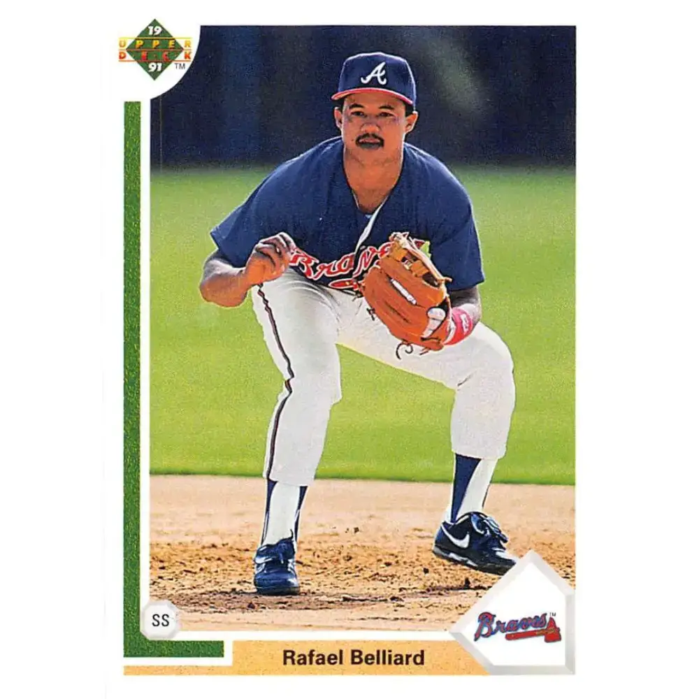 1991 Upper Deck #706 Rafael Belliard EX Excellent Atlanta Braves Baseball Card - Baseball Card Single