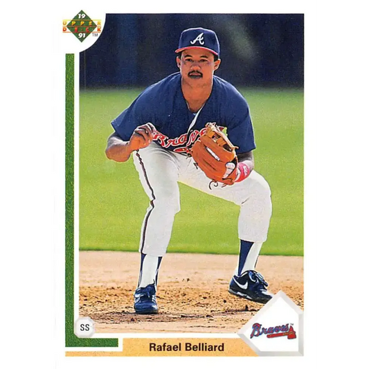 1991 Upper Deck #706 Rafael Belliard EX Excellent Atlanta Braves Baseball Card