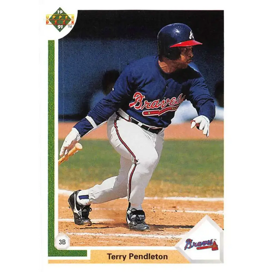 1991 Upper Deck #708 Terry Pendleton NM-MT Atlanta Braves Baseball Card - Baseball Card Single