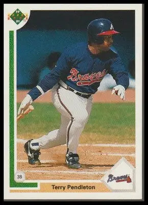 1991 Upper Deck #708b Terry Pendleton - Baseball Card Single