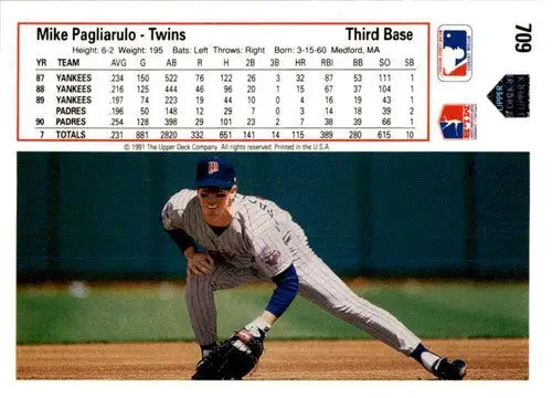 Original gloss Upper Deck Mike Pagliarulo baseball card product image