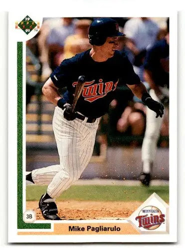 Baseball card of Mike Pagliarulo Minnesota Twins from 1991 Upper Deck series