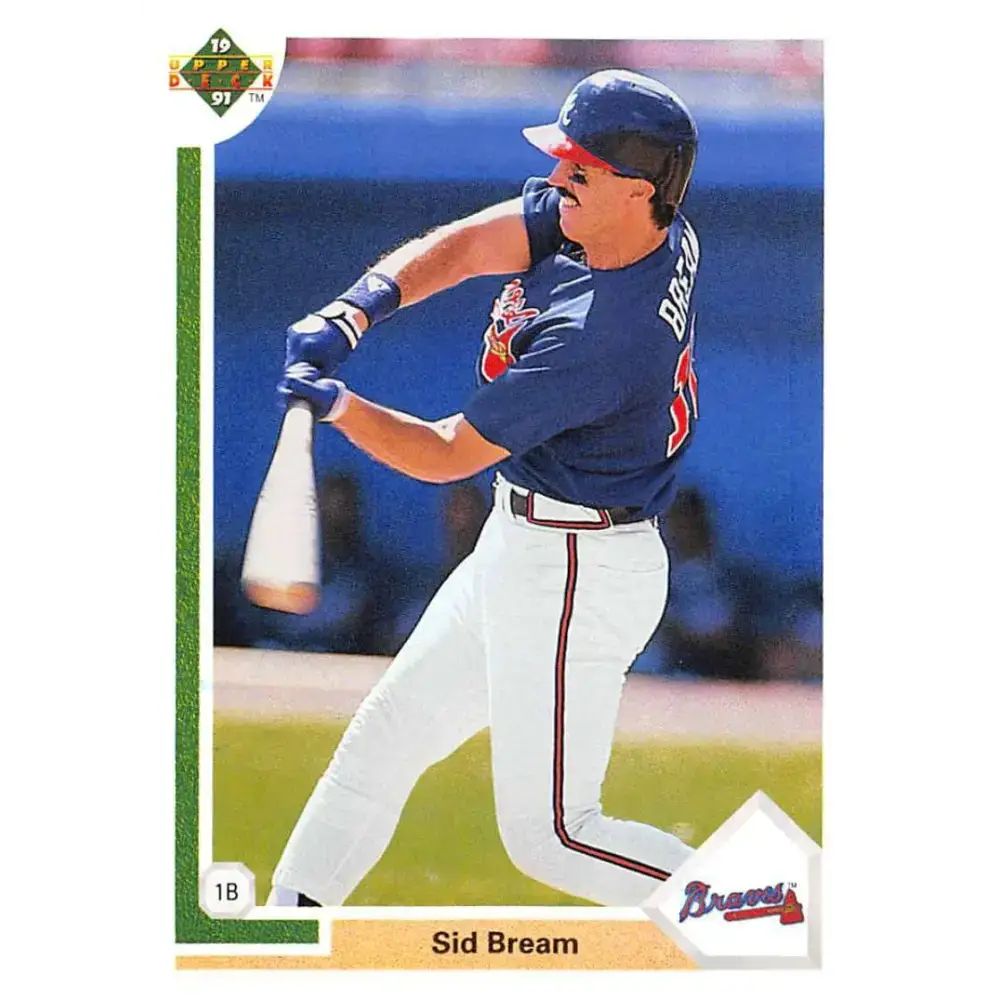 1991 Upper Deck #710 Sid Bream NM-MT Atlanta Braves Baseball Card - Baseball Card Single