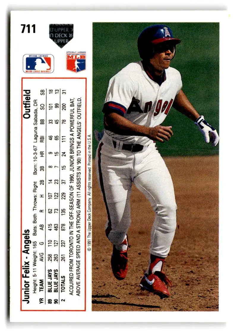 1991 Upper Deck #711 Junior Felix - Baseball Card Single