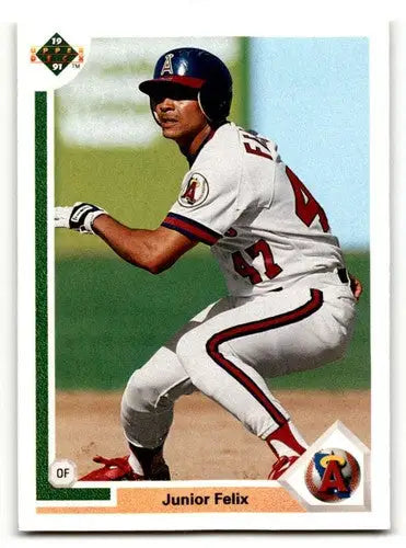 Junior Felix California Angels baseball card from 1991 Upper Deck #711