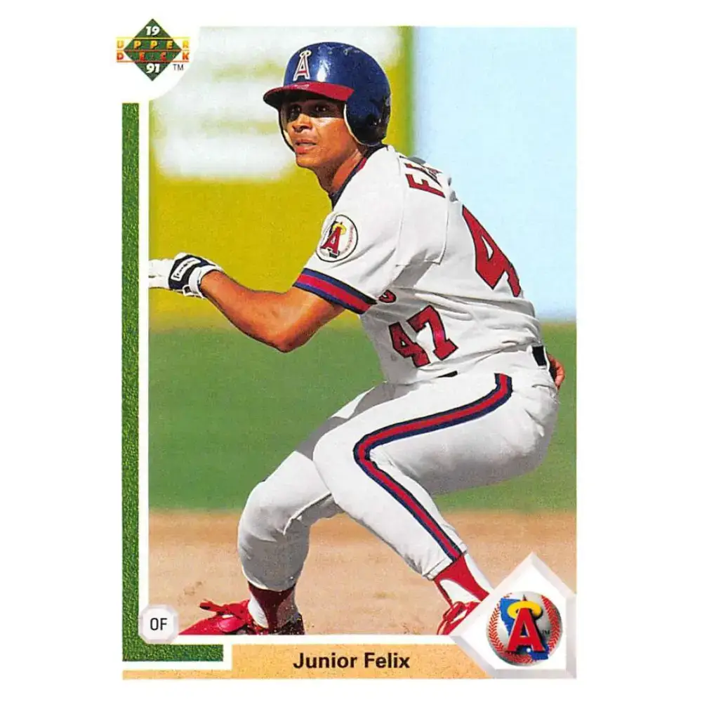 1991 Upper Deck #711 Junior Felix EX Excellent California Angels Baseball Card - Baseball Card Single