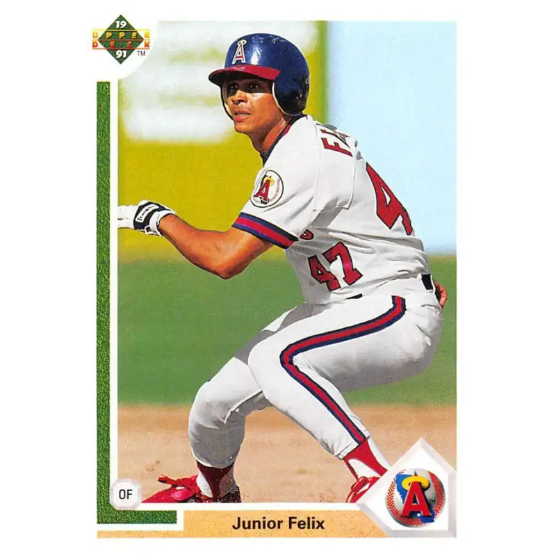 1991 Upper Deck #711 Junior Felix EX Excellent California Angels Baseball Card - Baseball Card Single