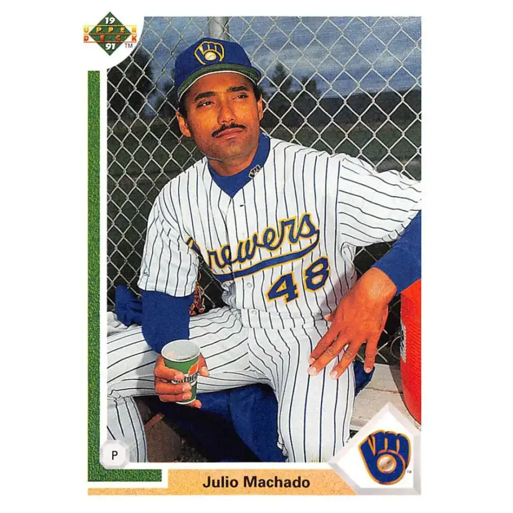1991 Upper Deck #716 Julio Machado NM-MT Milwaukee Brewers Baseball Card - Baseball Card Single