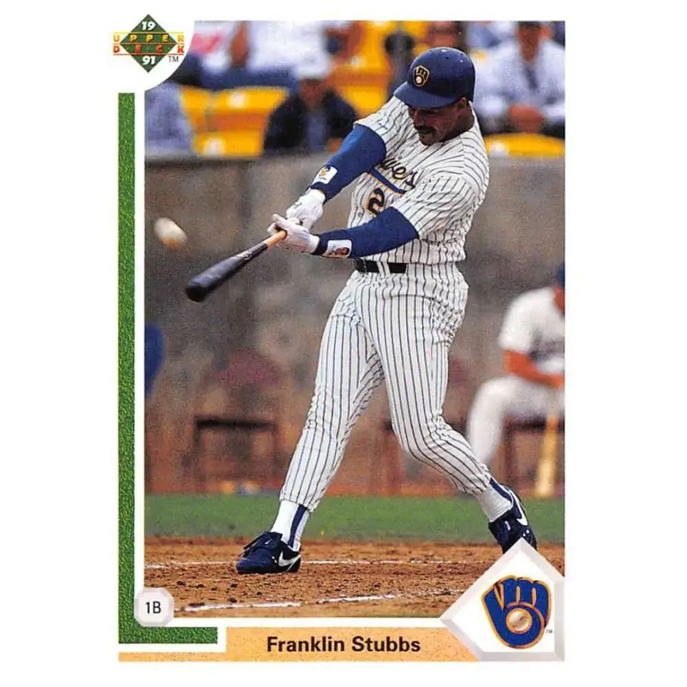 1991 Upper Deck #718 Franklin Stubbs NM-MT Milwaukee Brewers Baseball Card - Baseball Card Single