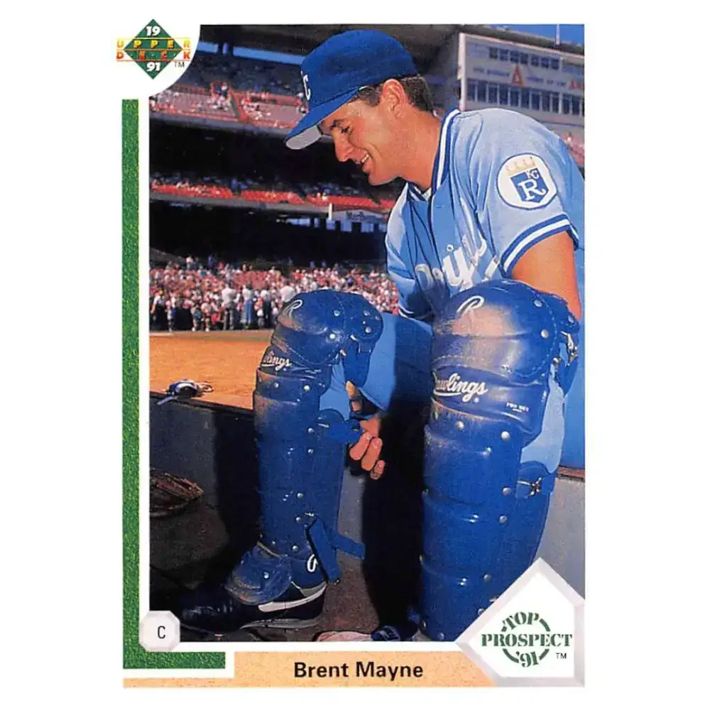 1991 Upper Deck #72 Brent Mayne NM-MT Kansas City Royals Baseball Card - Baseball Card Single