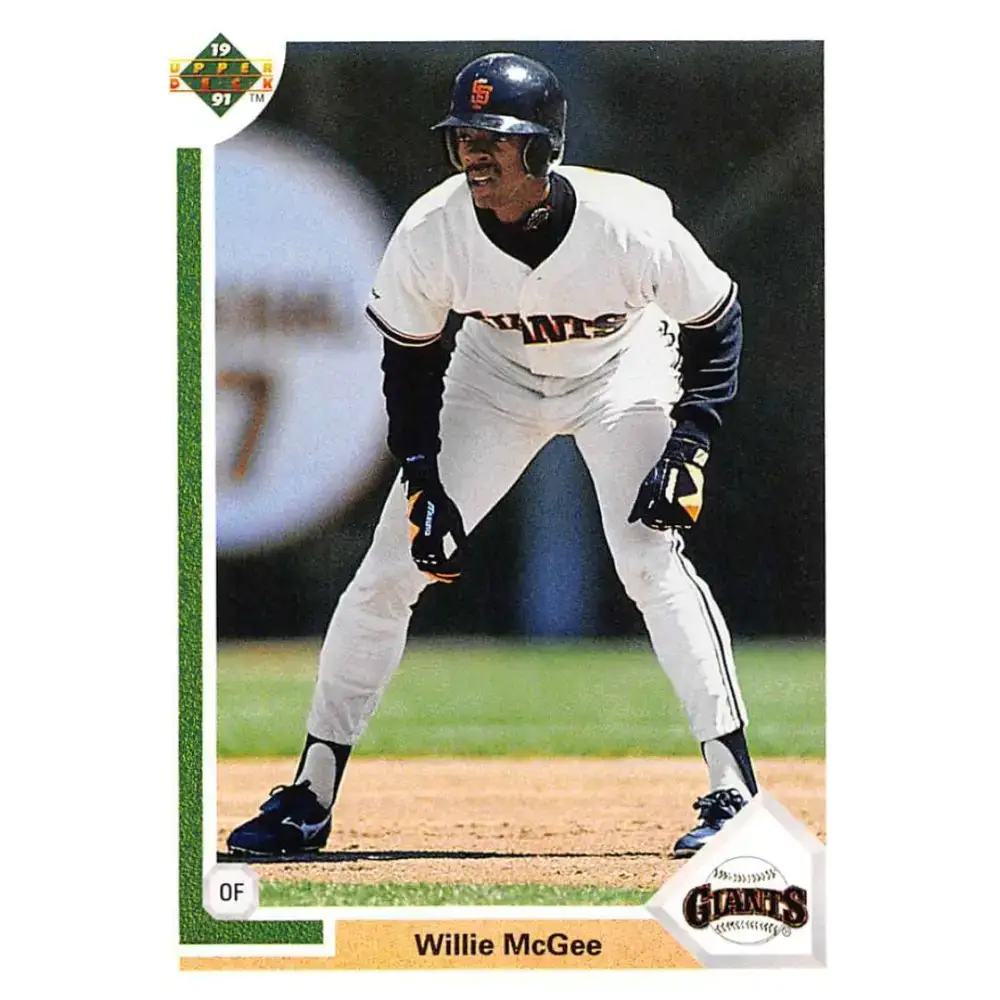 1991 Upper Deck #721 Willie McGee EX Excellent San Francisco Giants Baseball Card - Baseball Card Single