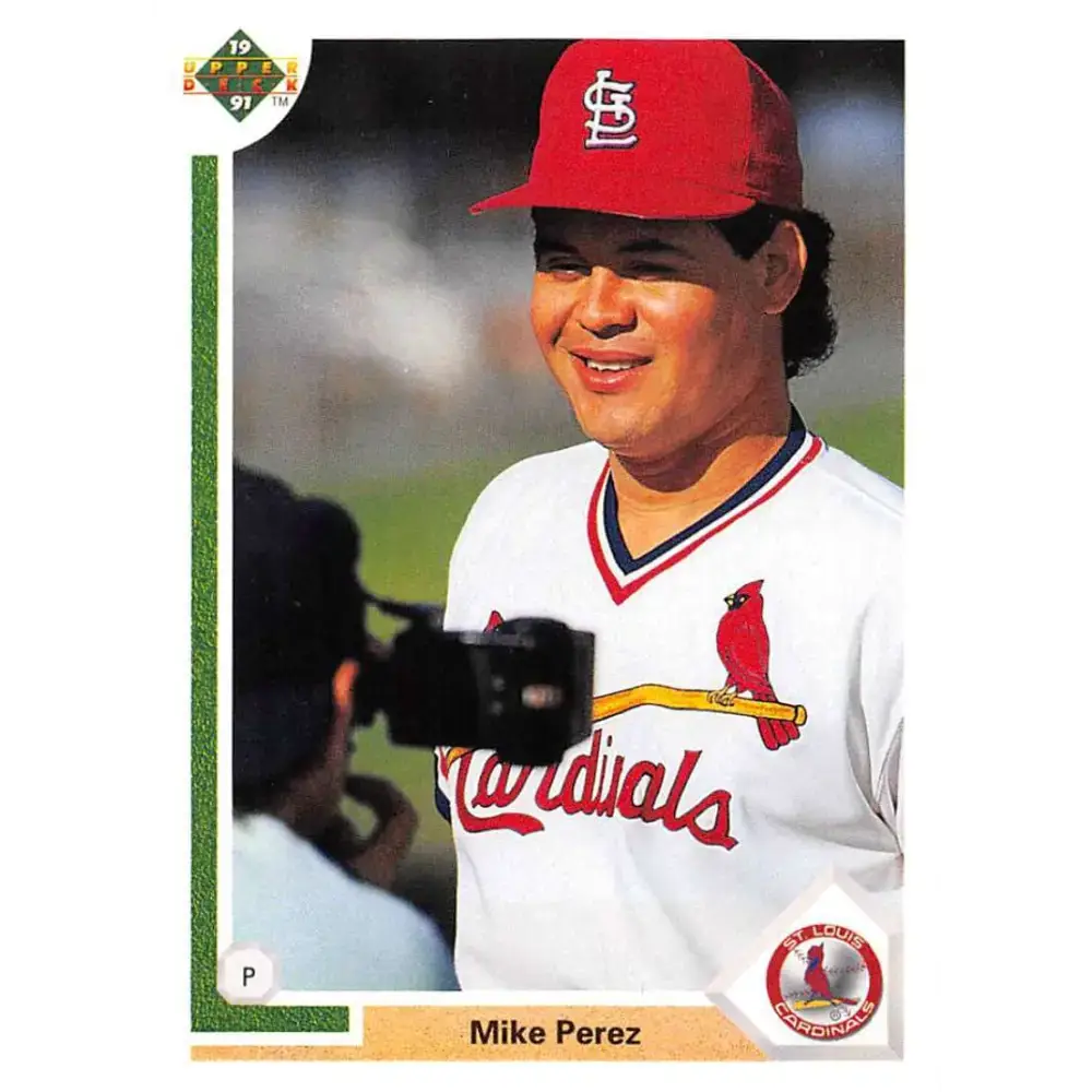 1991 Upper Deck #728 Mike Perez NM-MT RC Rookie St. Louis Cardinals Baseball Card - Baseball Card Single