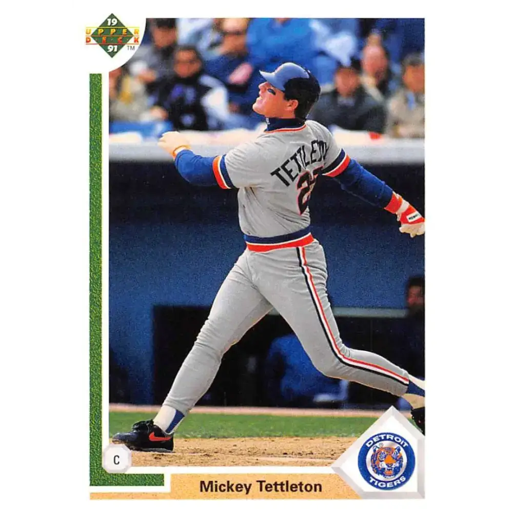 1991 Upper Deck #729 Mickey Tettleton EX Excellent Detroit Tigers Baseball Card - Baseball Card Single