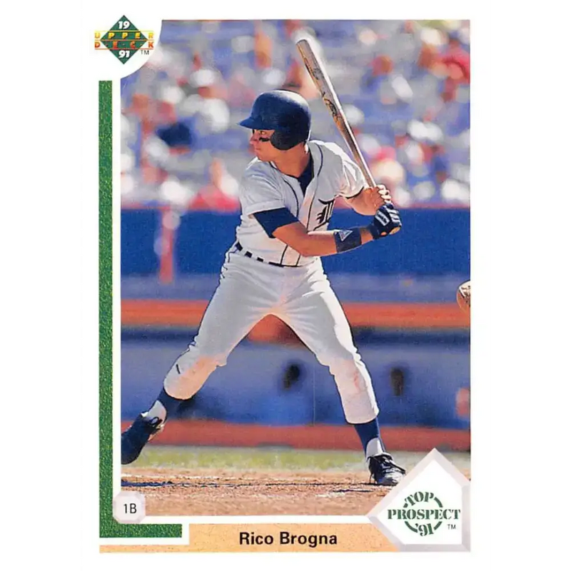 1991 Upper Deck #73 Rico Brogna EX Excellent Detroit Tigers Baseball Card - Baseball Card Single
