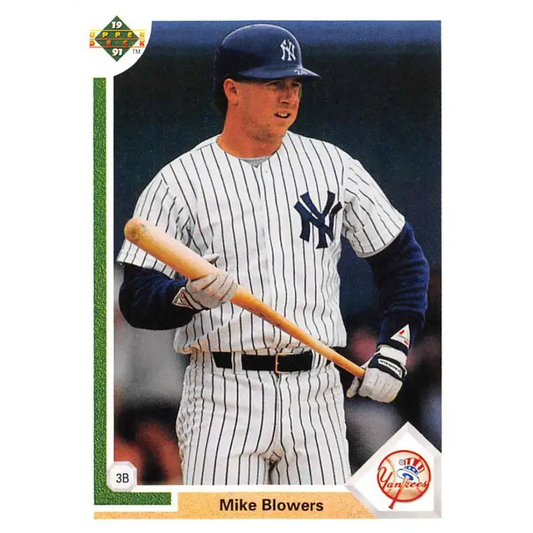 1991 Upper Deck #730 Mike Blowers EX Excellent New York Yankees Baseball Card - Baseball Card Single