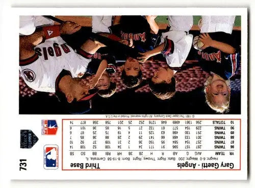 1991 Upper Deck #731 Gary Gaetti California Angels Baseball Cards EX ID:59125 - Baseball Card Single