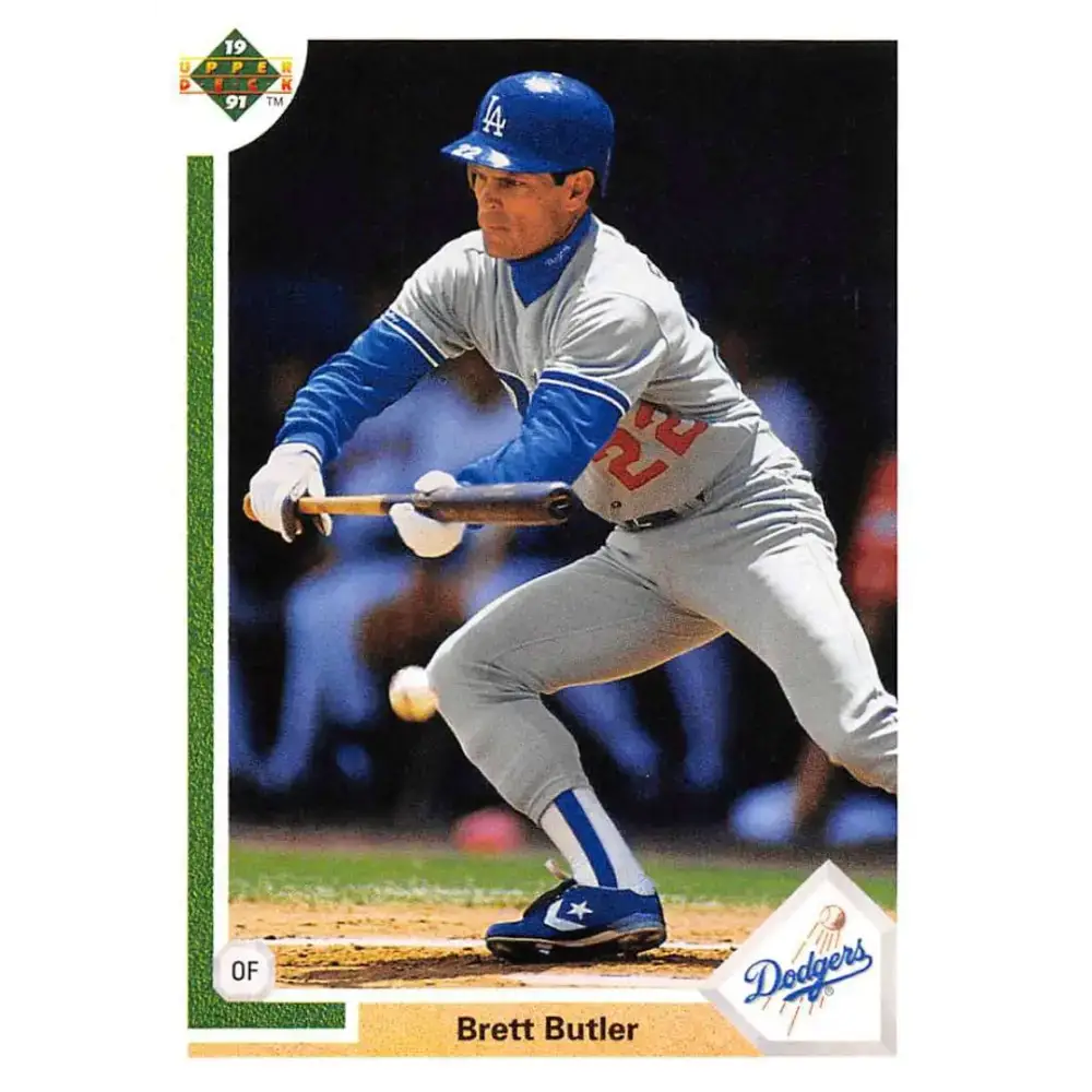 1991 Upper Deck #732 Brett Butler EX Excellent Los Angeles Dodgers Baseball Card - Baseball Card Single