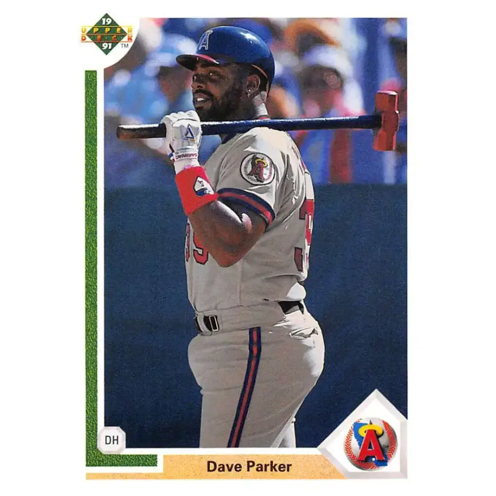 1991 Upper Deck #733 Dave Parker EX Excellent California Angels Baseball Card - Baseball Card Single