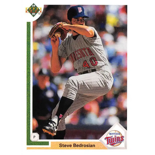 1991 Upper Deck #738 Steve Bedrosian NM-MT Minnesota Twins Baseball Card - Baseball Card Single