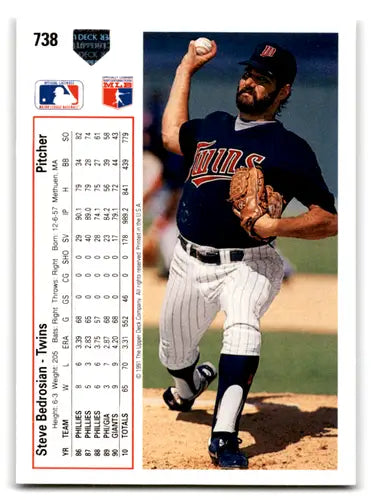 Upper Deck Steve Bedrosian baseball card with original gloss from 1991 Upper Deck