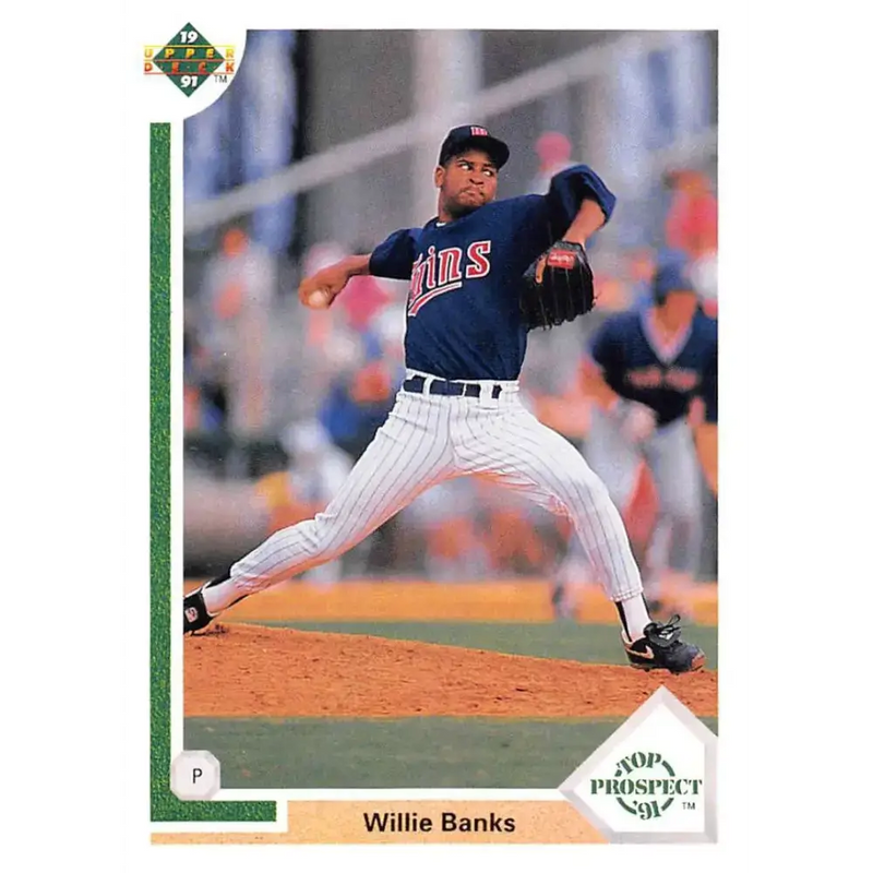 1991 Upper Deck #74 Willie Banks EX Excellent Minnesota Twins Baseball Card - Baseball Card Single