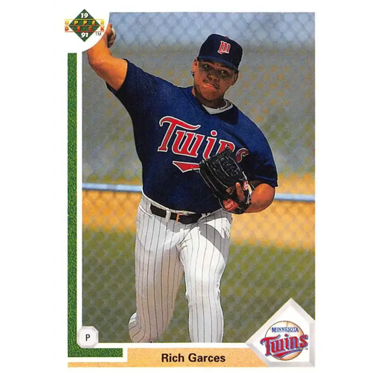 1991 Upper Deck #741 Rich Garces NM-MT RC Rookie Minnesota Twins Baseball Card - Baseball Card Single