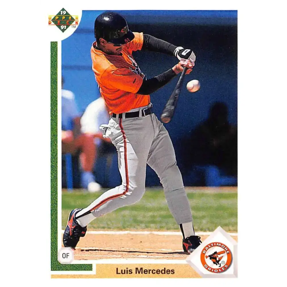 1991 Upper Deck #745 Luis Mercedes EX Excellent RC Rookie Baltimore Orioles Baseball Card - Baseball Card Single