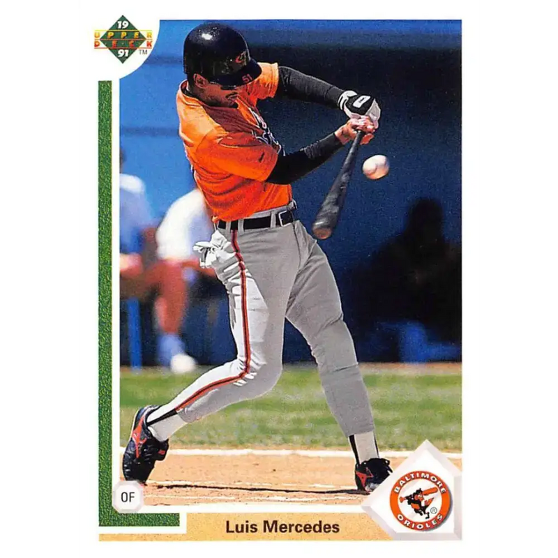 1991 Upper Deck #745 Luis Mercedes EX Excellent RC Rookie Baltimore Orioles Baseball Card - Baseball Card Single