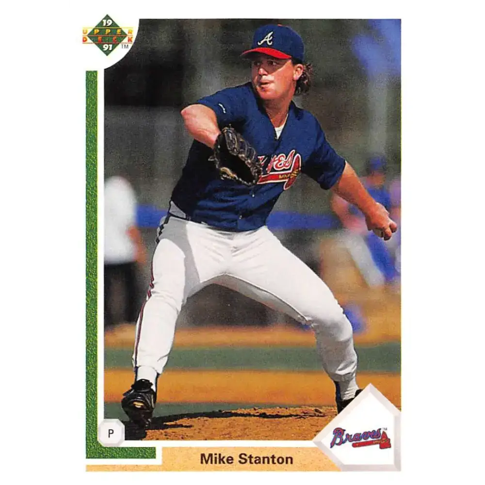 1991 Upper Deck #749 Mike Stanton EX Excellent Atlanta Braves Baseball Card - Baseball Card Single