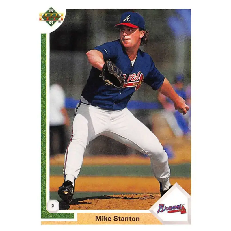 1991 Upper Deck #749 Mike Stanton EX Excellent Atlanta Braves Baseball Card - Baseball Card Single