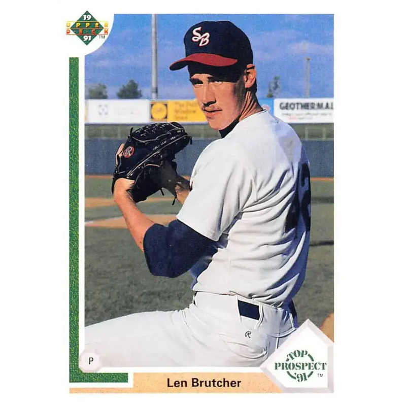 1991 Upper Deck #75 Len Brutcher EX Excellent RC Rookie Chicago White Sox Baseball Card - Baseball Card Single